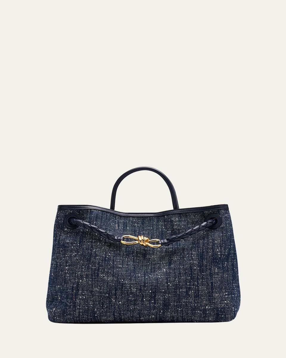 Andiamo Medium Boucle Denim Tote Bag